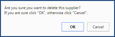 Delete this Supplier